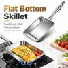 Mirror Polish Flat Bottom Skillet No Coating Tamagoyaki Pan  for Kitchen Gas Stove