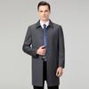 New Spring and Autumn Trench Coat Men's Lapel Mid-length Coat Casual Business Middle-aged and Elderly Dad Outfit