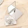 Rose Compact Mirror Square Travel Portable Makeup Mirror Double-Sided Cosmetic Mirror Gifts for Wedding Bridal Shower Party