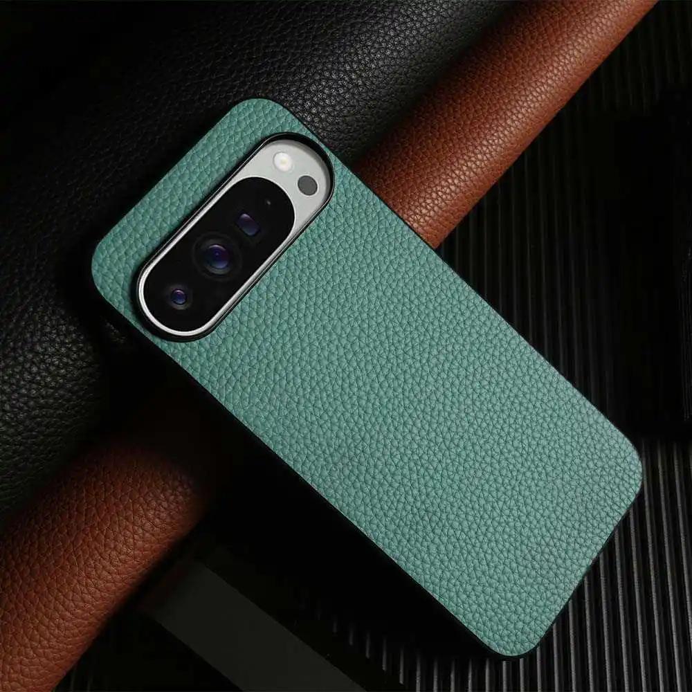 Роскошный чехол для Pixel 10 Pro, деловой кожаный чехол из коровьей кожи для Google pixel9pro 7A 8pro, полнозащитная противоударная задняя крышка