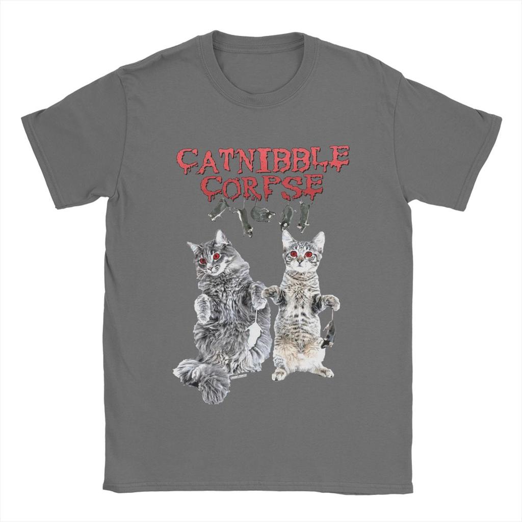 Men Catnibble Cannibal Corpse T Shirts Pure Cotton Tops Unique Short Sleeve Round Collar Tees Summer T-Shirt
