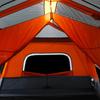 Family Tent with LED Lighting for 10 Persons Light Grey and Orange Quick Release System