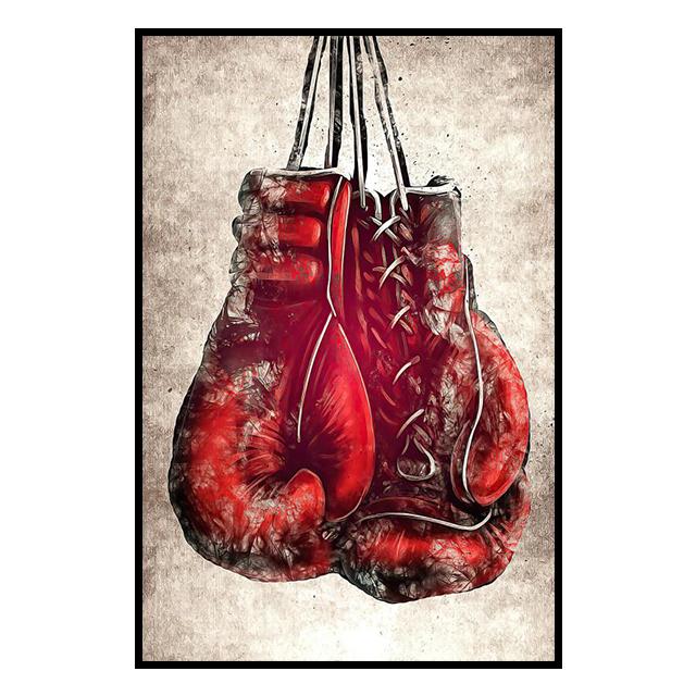 Граффити Боксерские Перчатки Украшение Фреска Спортивный Плакат Холст Картина Гостиная Стены Искусства Отпечатки для Современного Домашнего Декора Cuadros