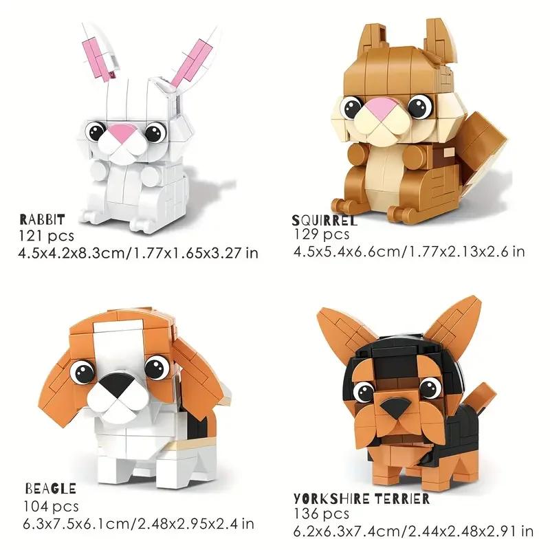 Cute Animal Assembly Building Blocks Set Small Particle Bricks Collection Fun Decoration Educational Holiday Gifts For Adults