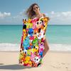 1Pc Stitch Angel Friendship Beach Towel Microfiber Beach Towel Thin Absorbent For Beach Swimming Yoga Bath Sports 091786