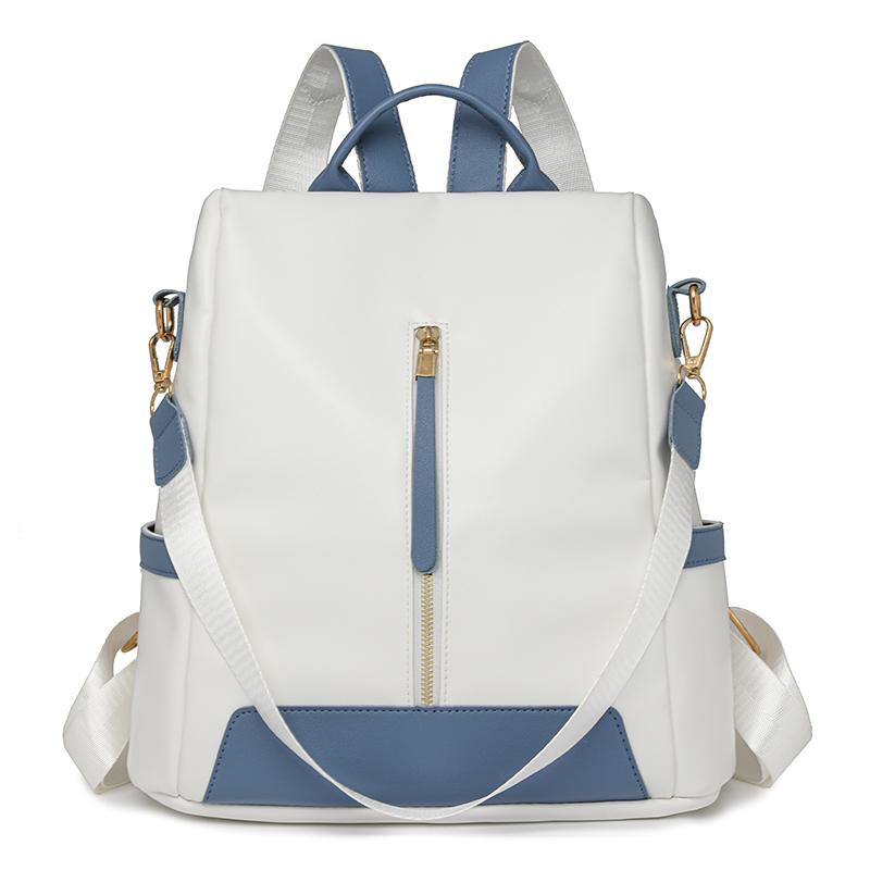 Рюкзак Color Block Anti-Theft, женская дорожная сумка из мягкой кожи, большой емкости