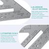 Miter Speed Framing Tri-Line Saw Guide Triangle Protractor Square Ruler Measurement Tool