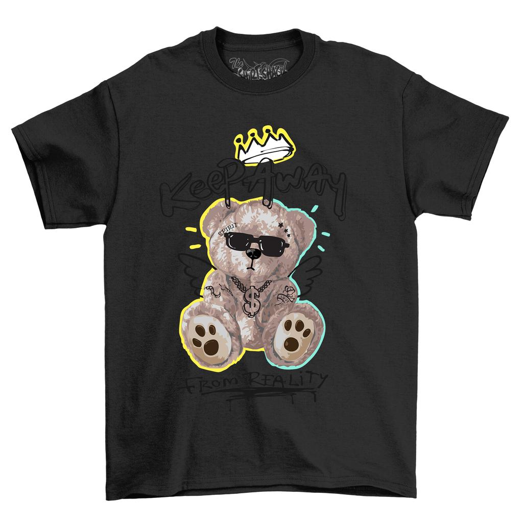 Bearstreet2-0 6 Hug Me'' Cute Teddy Bear T-Shirt Mens Womens Tees Top, 100% Cotton, Fun Design for Bea