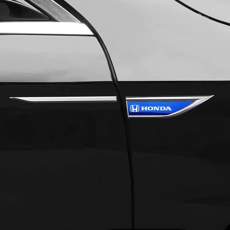 KYC2 Car Body Protective Sticker Car Fender Side Blade Badge For Honda Civic xrv hrv crv brv City Accord Fit Jazz Insight