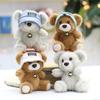 Милый Милый Шапка Медведь Подвеска Плюшевая Игрушка Кукла Медведь Сумка Подвеска Брелок Тряпичная Кукла Кукла