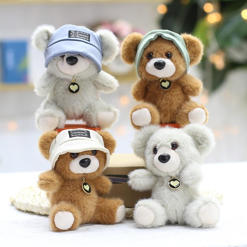 Милый Милый Шапка Медведь Подвеска Плюшевая Игрушка Кукла Медведь Сумка Подвеска Брелок Тряпичная Кукла Кукла