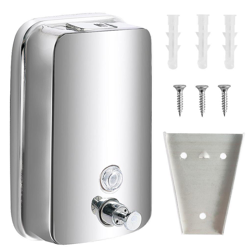 850ML/1050ML Soap Dispenser Stainless Steel Wall Mount Bathroom Liquid Soap Detergent Shower Gel Storage Bottle Toilet Kitchen