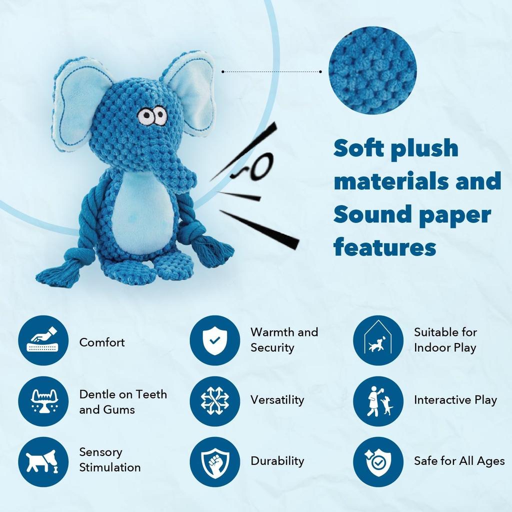 Quality Plush Dog Toys Chewy Squeaky Fun for All Breeds Durable Teething Options for Puppies Ideal for Small Medium Large Dogs
