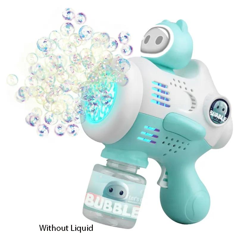 Unicorn Electric Bubble Gun Kids Toy Bubbles Machine Automatic Soap Blower with Light Outdoor Party Games Children Gift Toy