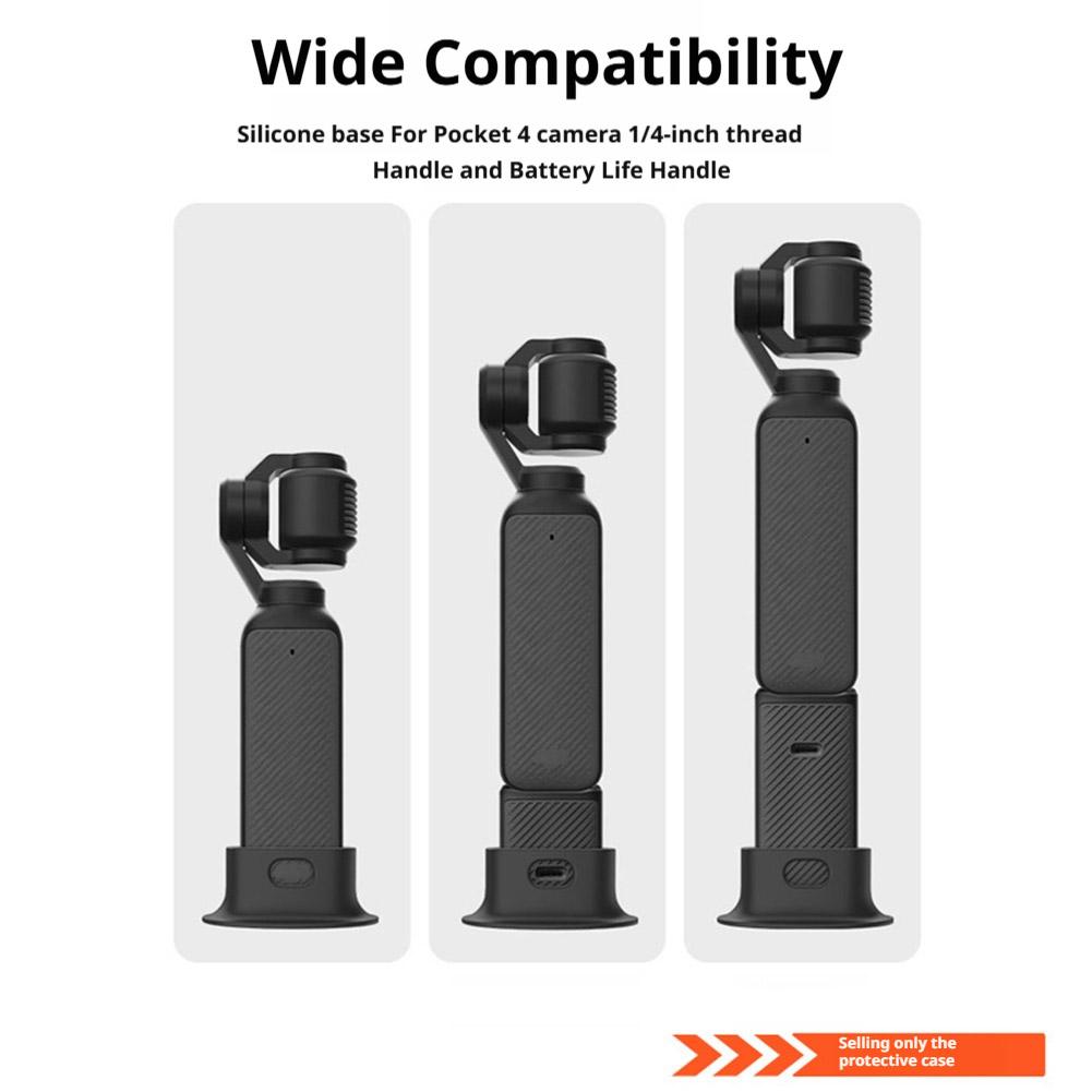 Силиконовая основа для DJI Osmo Pocket 4, противоскользящий удлинительный кронштейн для камеры, держатель-стабилизатор, аксессуар для Vlog-видео