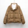 Новая женская куртка-пуховик, маленькая зимняя, утолщенный воротник-стойка, свободная куртка на утином пуху, чтобы согреться