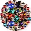 Mixed Glass Mocha AB Claw Drill Mocha Fluorescent Crystal Buckle Clothing Accessories Sewing Drill DIY Jewelry Accessories Rhinestone Sew On Beads