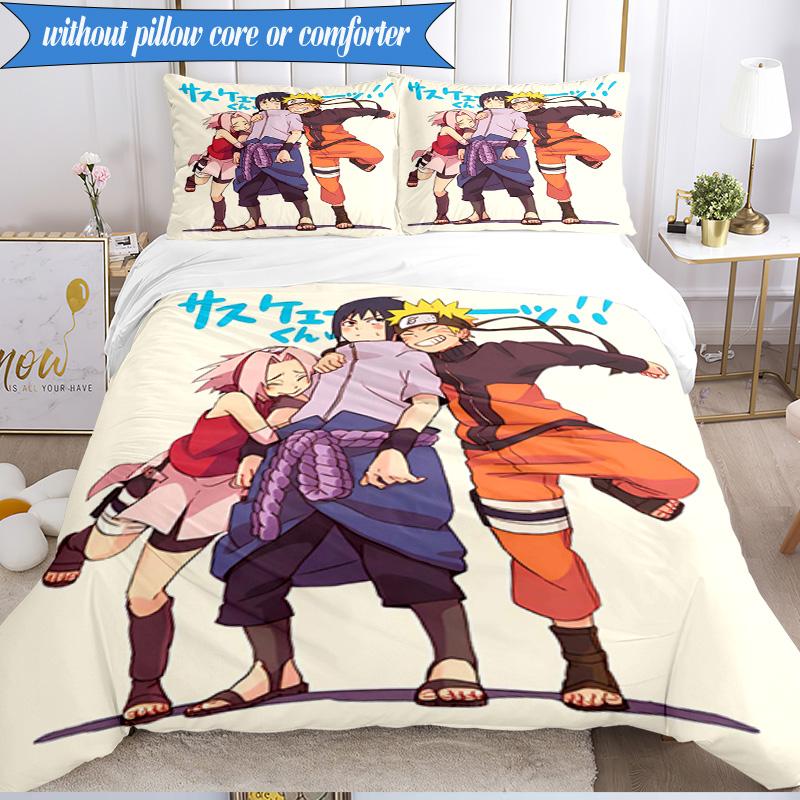 Ninja Team Adventures 3pcs K-pop music group Bedding set,Ideal for Bedroom, Dormitory,Including Duvet Cover And 2pcs Pillowcases,Fan gifts