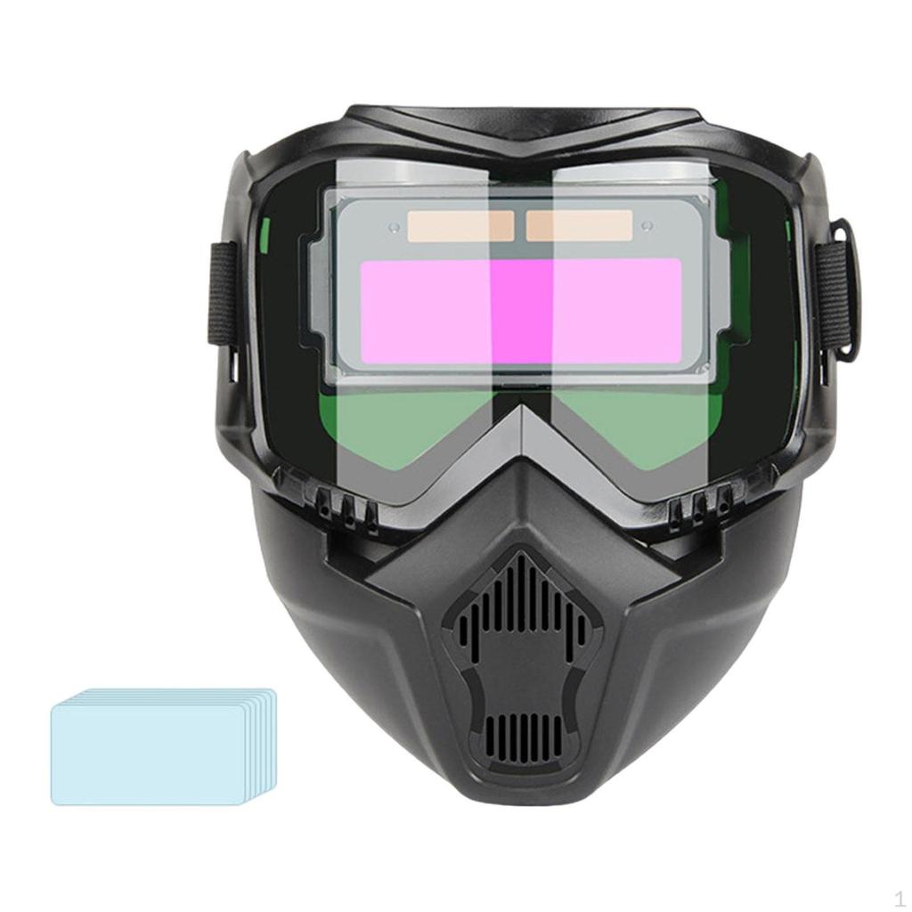 Welding Helmet Soldering Protector Detachable Dimming Breathable Welder Hood