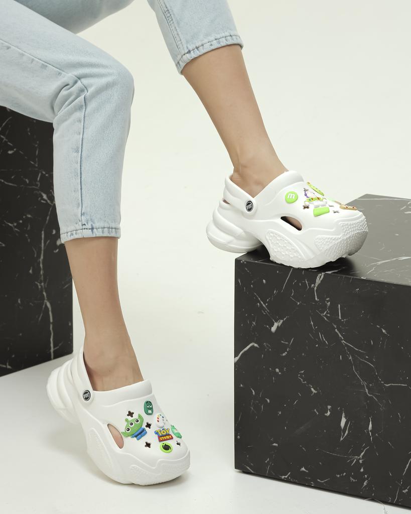 Crocs with Jibits Prima d'Arte 19171 36-37 White