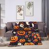 Halloween Theme Pattern  Super Soft Blanket  Kids Plush Bedding Throws Novelty Outdoor Flannel Bedspread Sofa Bed Cover