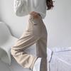 Women's High-Waisted Khaki Jeans: Slimming, Versatile, Straight-Leg for Spring & Autumn