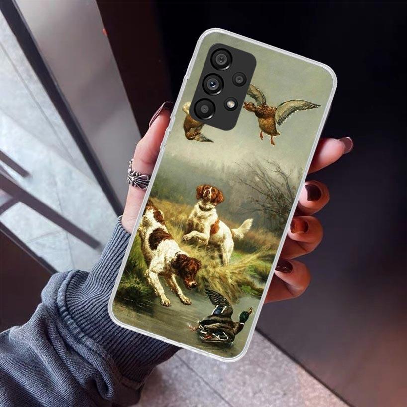 Hunter Dog Hunting Phone Case For Samsung Galaxy A52 A51 A50S A32 A22 A12 A02S A72 A71 A31 A70 A30S Note 20 Ultra 10 Plus S10 Ga