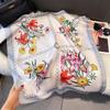 70x70cm Lightweight Silk-Look Square Scarf Women French Chic Hair Band Office Accessory Viscose 96%