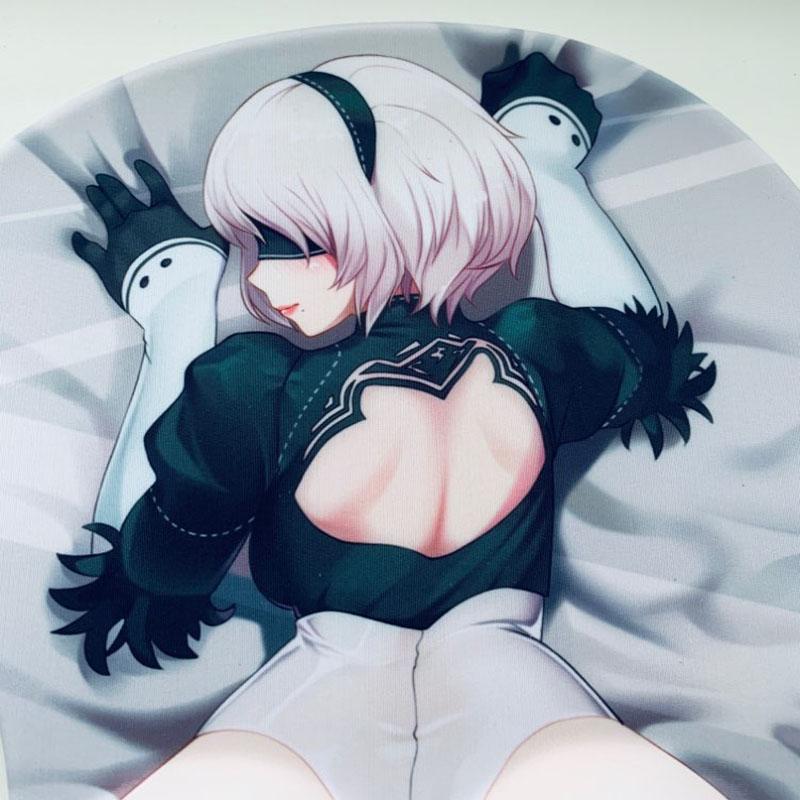 Нескользящий 3D милый коврик для мыши аниме сексуальная девушка Nier 2B 3D набедренные мягкие коврики для мыши с подставкой для запястий игровой коврик для мыши для LOLCSGO 26*22