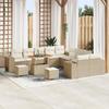VidaXL 13-piece Garden Sofa Set Beige Polyrattan, Garden and Terrace, Modern Outdoor Furniture 3362066