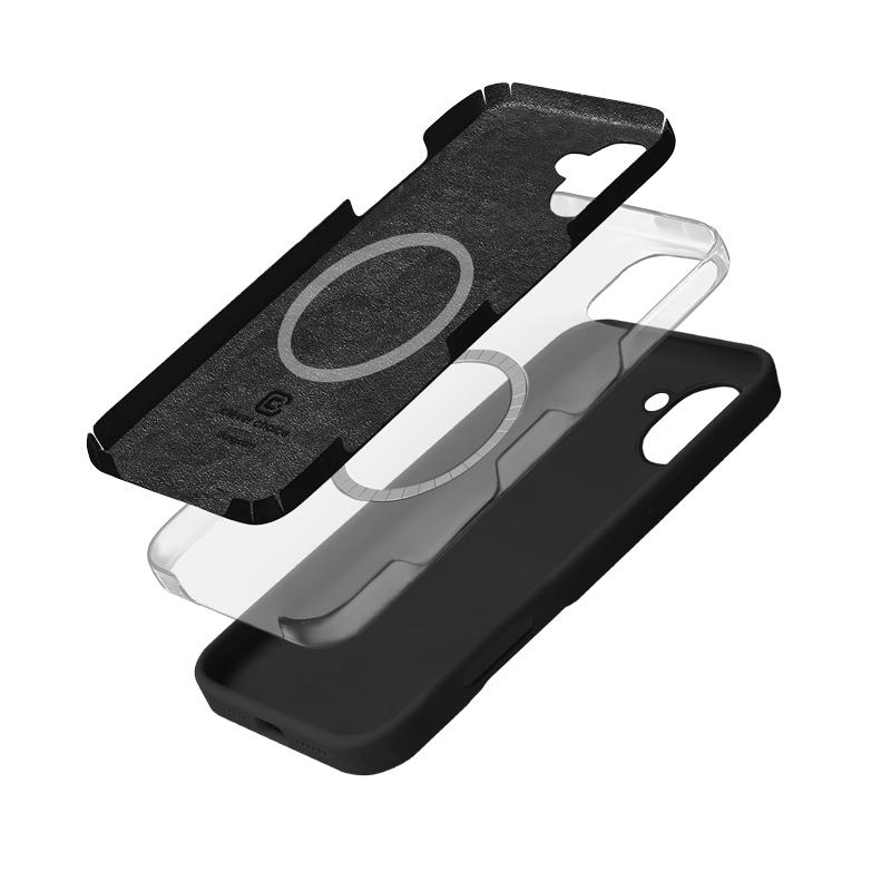 Crong Color Cover Magnetic - Etui Iphone 16 Plus Magsafe (Czarny)