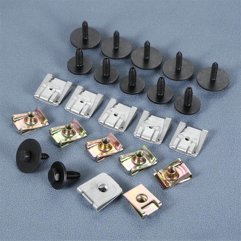 24 шт. Защита днища, защита двигателя, крепежные зажимы, винты для Mercedes E-Class W211