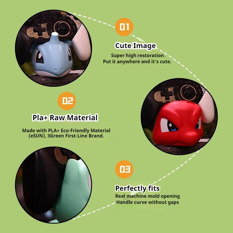 Squirtle Bulbasaur Animation Universal Game Controller Stand For Ps5 Xbox Switch2 Peripheral Accessories Base Ornament Model Toy