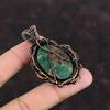 Кулон из куприта и хризоколлы, обернутый медной проволокой, ювелирное изделие, подвеска из драгоценного камня, дизайнерское ювелирное изделие, ручная работа, медный кулон, обернутый проволокой, кулон для подарка