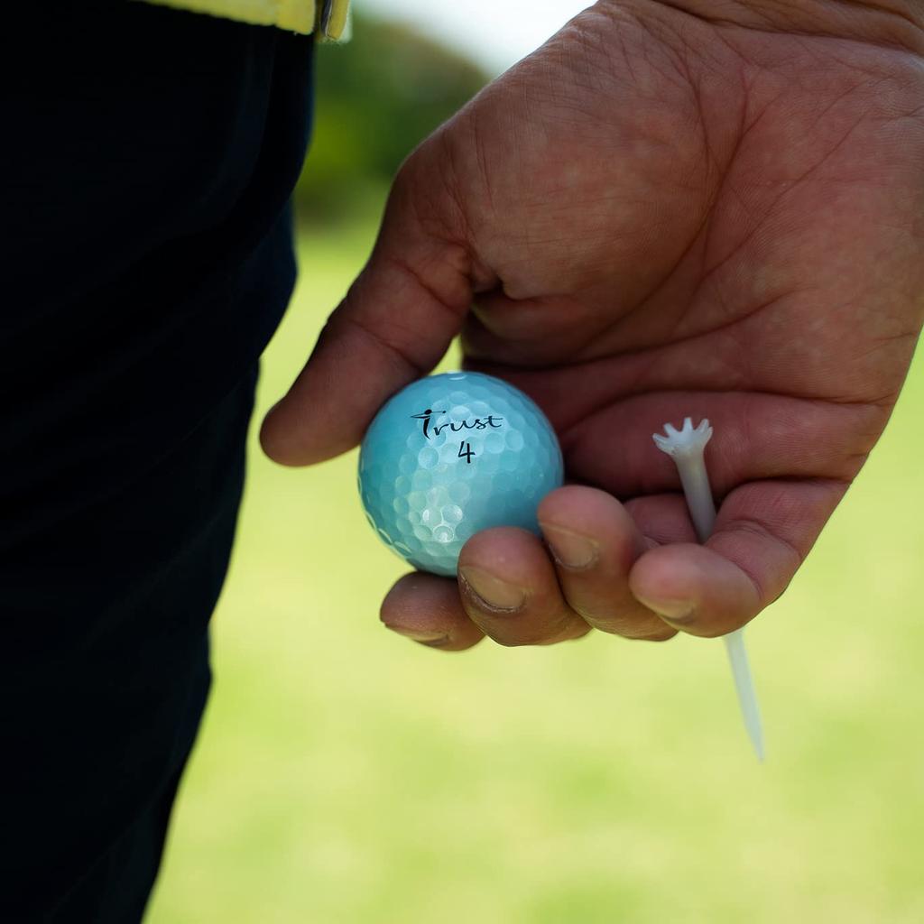 Мяч для гольфа Trust Trust Aurora Не стоит, не кристаллический уретановый реактивный сердечник 4 дюжины Aurora Blue (Аврора) крышка, наружу, летит, сгибается, останавливается,