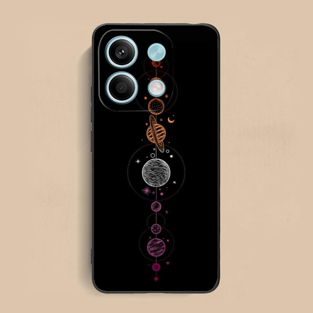 Чехол для мобильного телефона Солнце Луна для Xiaomi Redmi Note 14 13 12 11 S Pro Plus 4G 5G Цветная печать Чехол Роскошный Чехол Красивый