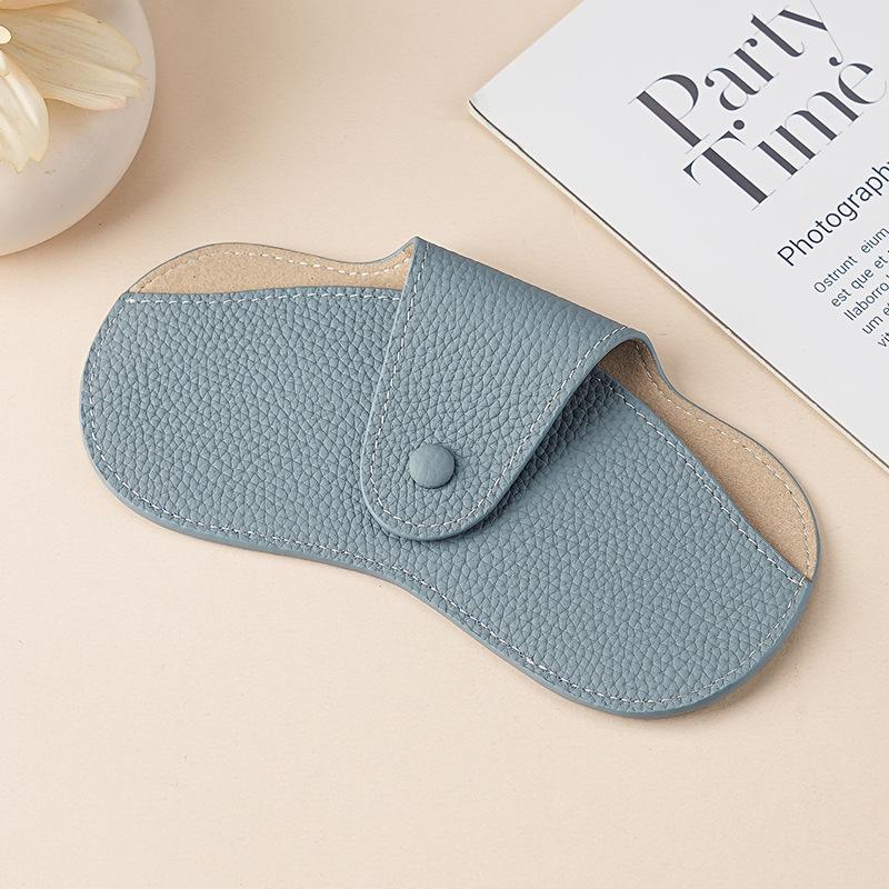 Литературный молодежный женский чехол для очков из кожи первого слоя, пылезащитный бокс для хранения солнцезащитных очков, защитный чехол для солнцезащитных очков из мягкой кожи