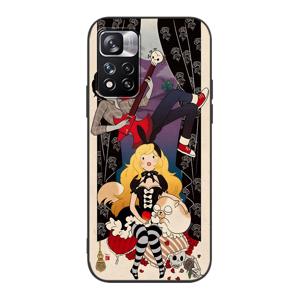 Adventure Fionna & Cake Time Case for Xiaomi Redmi 10A 10C 9C 12C 9A 9i 10 12 9 Prime 9T K40 Pro Black Soft TPU Phone Bag Cover