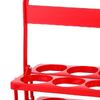 Beer Bottle Caddy Bucket Holder Plastic Foldable Multifunctional Portable Beer Bottle Carrier Red