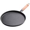 Gaupucean Uncoated Cast Iron Frying Pan Versatile Cookware for Breakfast Steak Eggs Pancakes and More with Comfortable Handle