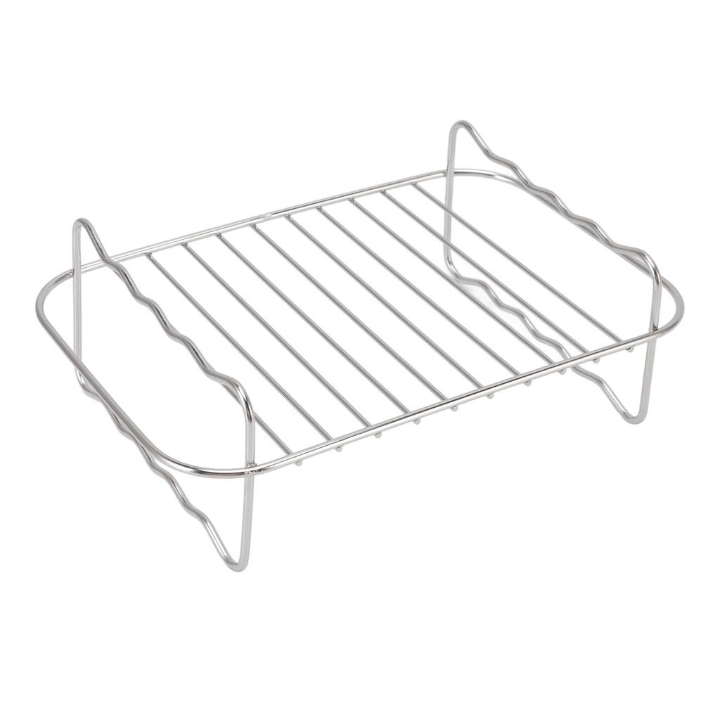 Fryer Rack Stainless Steel Rectangle Double Layer Fryer Accessory for NINJA FOOD 8QT Dual Basket