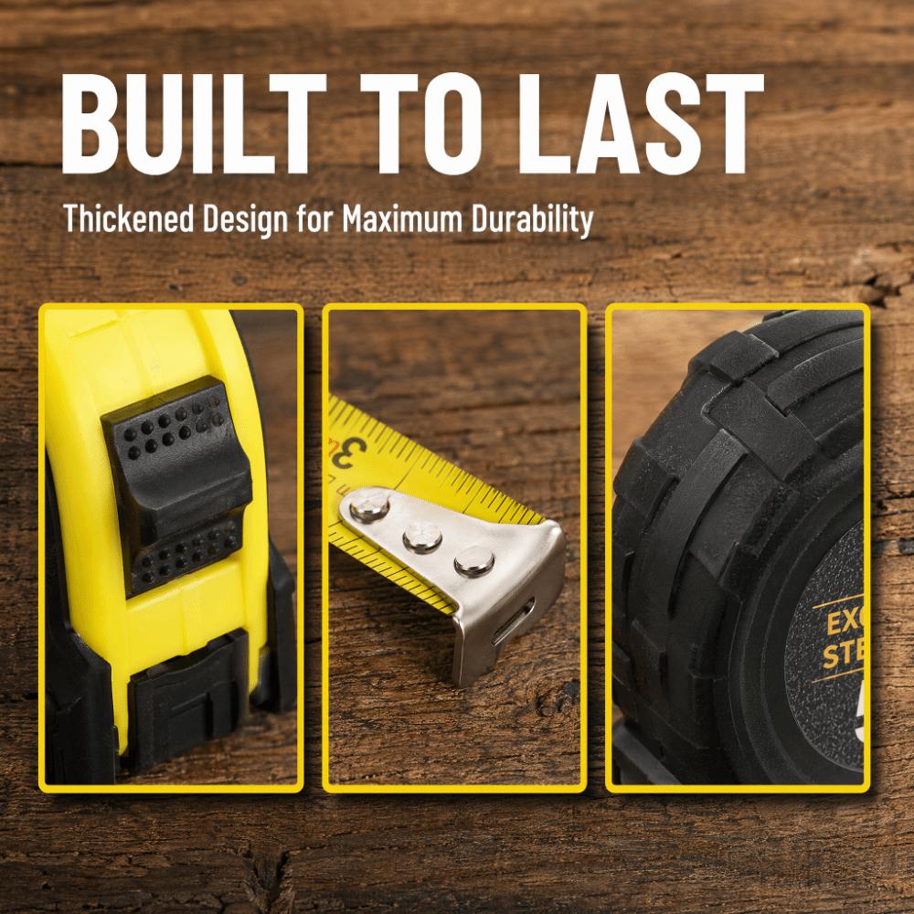2pcs Thickened Carbon Steel Retractable Tape Measure Easy to Read Measuring Tape Home Craft