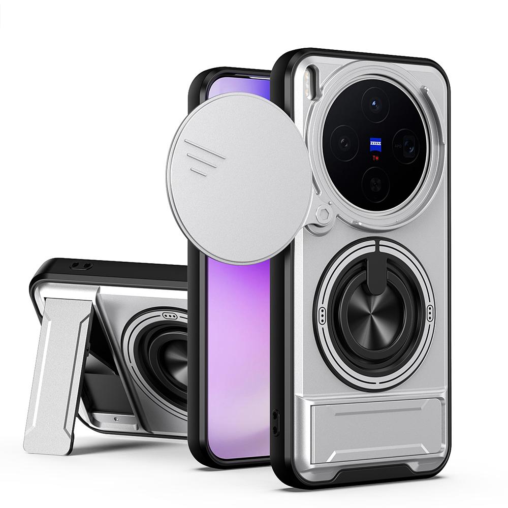 KEYSION Магнитный чехол для телефона VIVO X300 Pro 5G с защитой выдвижной камеры, подставкой-кольцом, противоударный чехол для VIVO X300