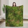 Grass Battlemat Grassland Land Greenery Blanket Quality Warm Soft  Throw Blanket Winter Picnic Bedroom Novelty Bedspread