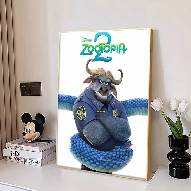Disney 5D DIY Diamond Painting Decorations Zootopia Chief Boo Character Poster Diamond Embroidery Rhinestone Cross Stitch Set Handmade