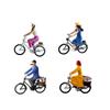 4x 1/64 Cyclist :64 Bike Model DIY Scene Dioramas Photo Prop Micro Landscape Tiny People Biker