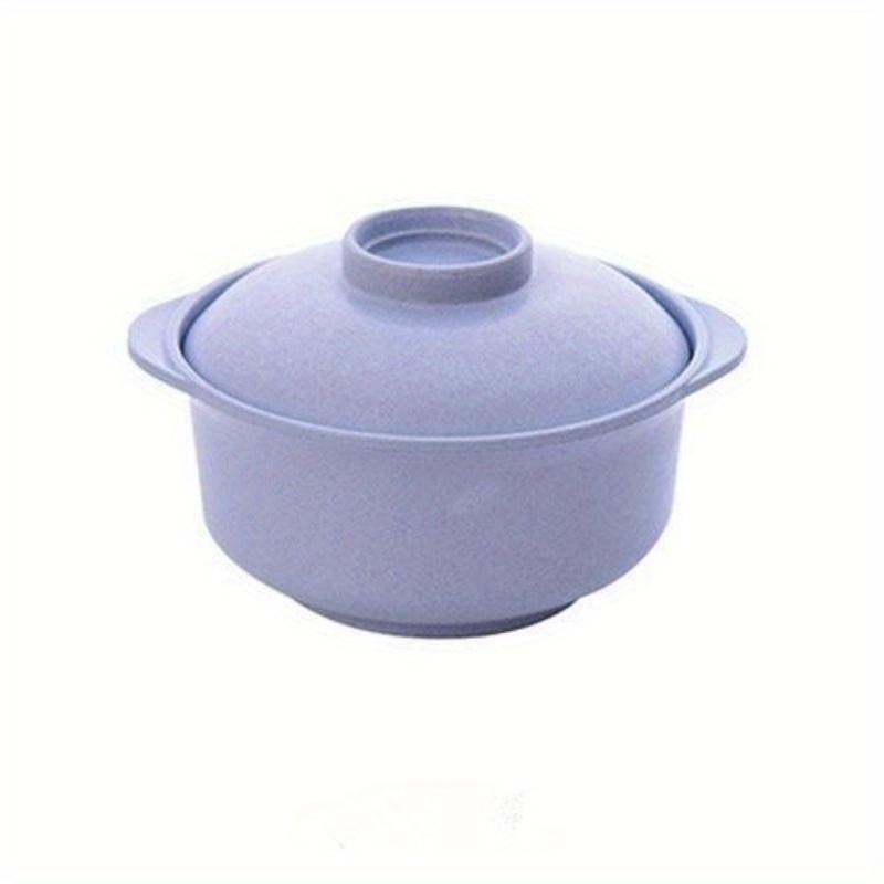 Lunch Tray Dishes Soup Bowl with Lid Dinnerware Pure Natural Wheat Straw Creative Salad Noodles