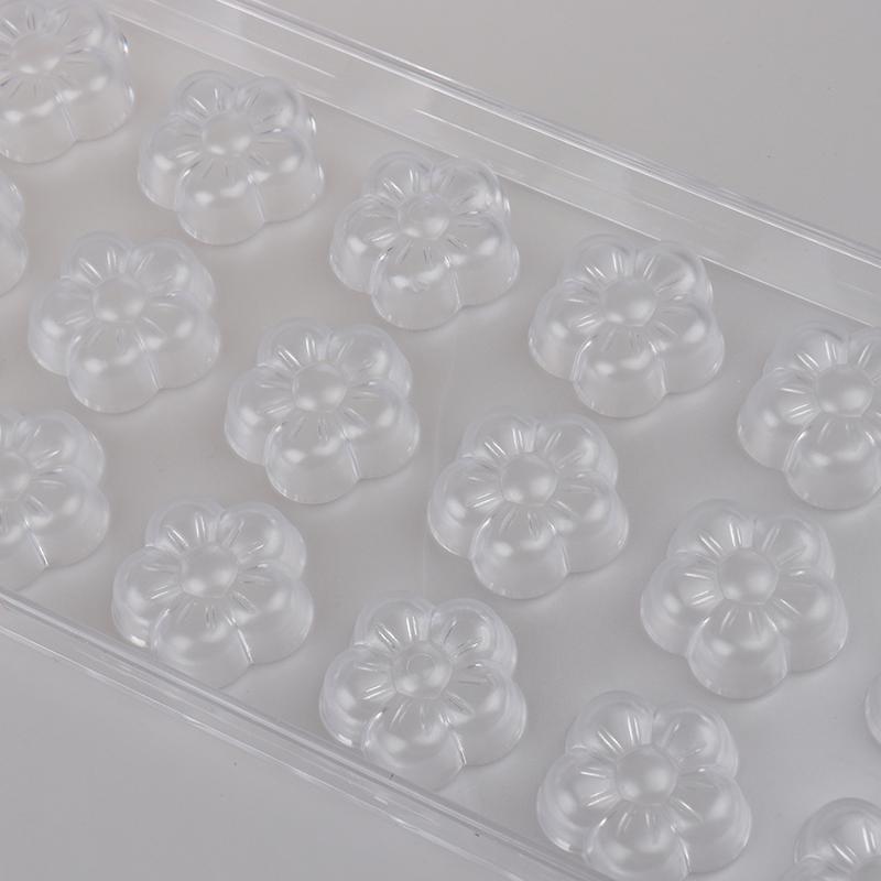 3D Chocolate Candy Bars Molds Tray Plastic Form Flowers Baking Pastry Tools