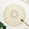 Romantic Bohemian Placemats Round Coaster Cotton Pad Heat Insulation Mat  Wedding Table Decor