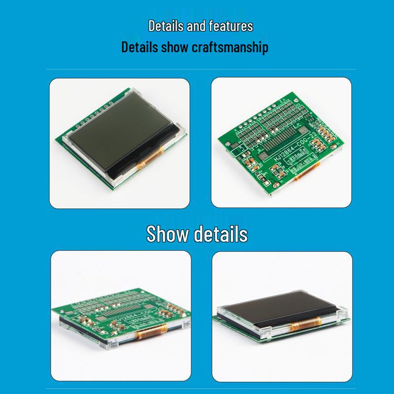 1.4-Inch LCD Display, 128x64 Resolution, COG Screen, SPI Serial, ST7567 Driver